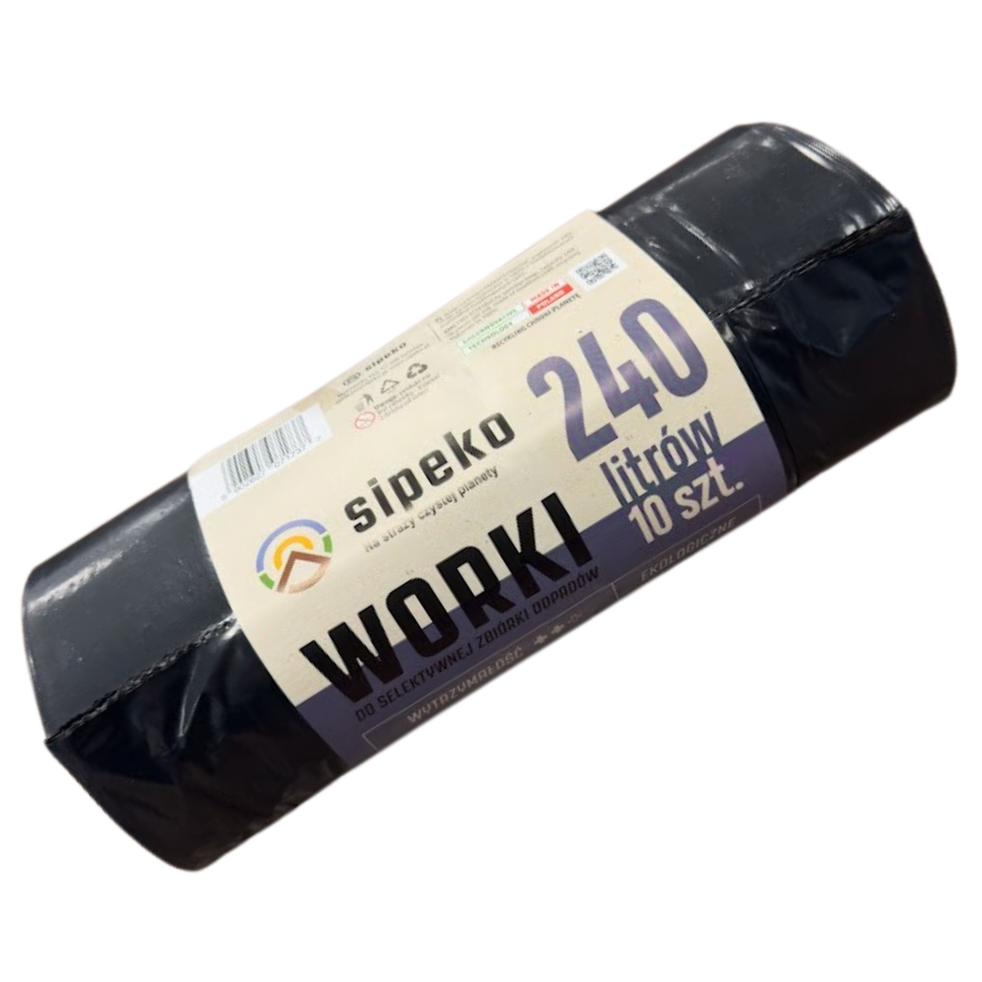 Saci gunoi, 240l, 10buc, Eco Strong, negru
